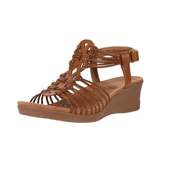 BareTraps Shoes - BareTraps Women's Taren Sandal Auburn two inch Wedge Rubber Heel Women's 9.5